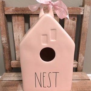 Rae Dunn Pink Nest Birdhouse